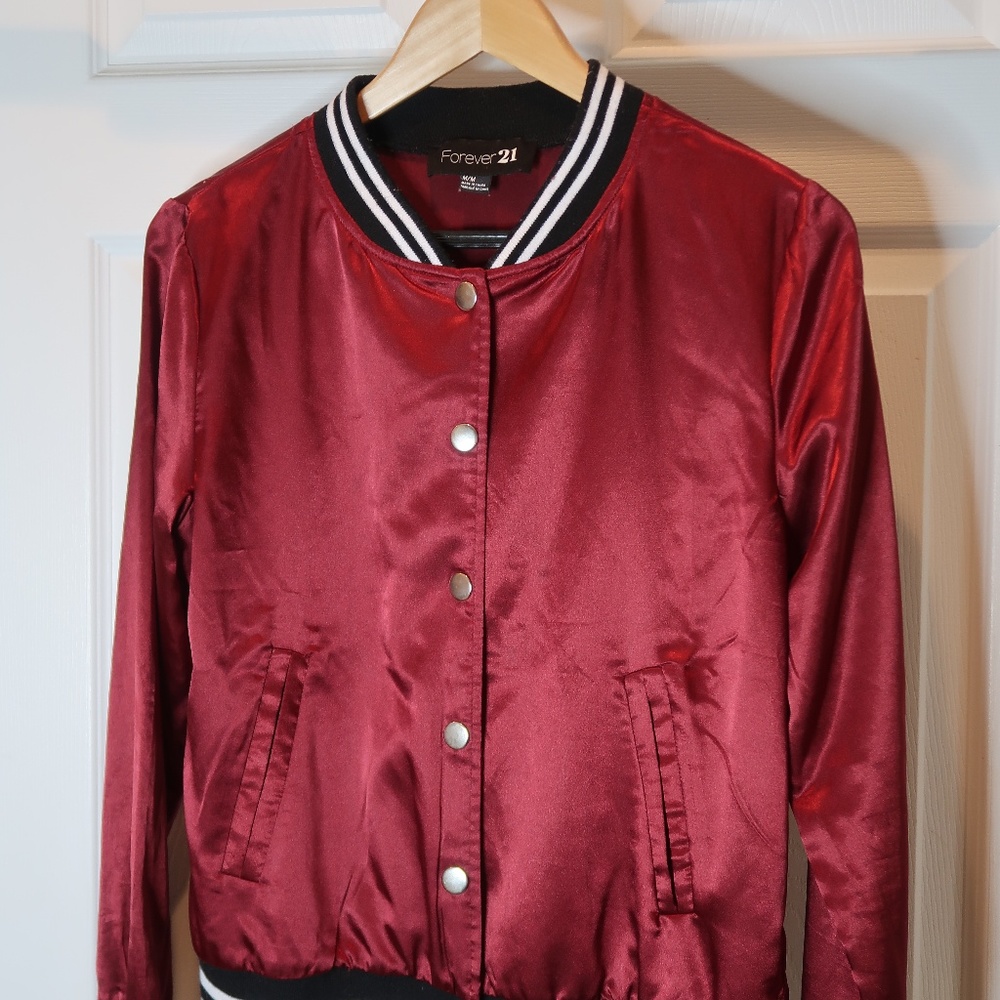 Maroon Bomber Jacket